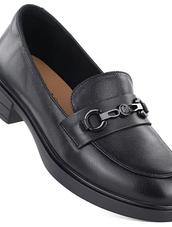 Dámské kožené polobotky black model 22060121 - VINCEZA