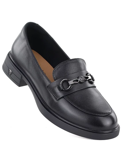 Dámské kožené polobotky lords black Vinceza 39991