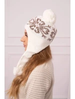 Dámská klapka na uši Balbina K381 light ecru