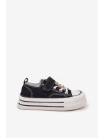 Dívčí Tenisky Se Zlatým Černé model 21700486 - Boto Dívčí Tenisky Se Zlatým Černé model 21700486 - Boto