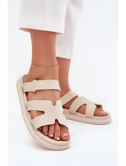 Dámské Gumové Klapky S Páskem Béžové Tavirae Dámské Gumové Klapky S Páskem Béžové Tavirae