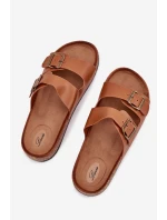 Dámské sandály na korkové platformě s přezkami Camel model 21704312 - EVENTO