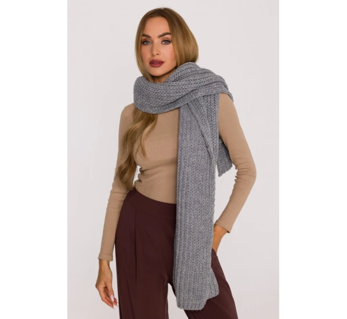 model 21417256 Žebrovaná šála šedá - Moe model 21417256 Žebrovaná šála šedá - Moe