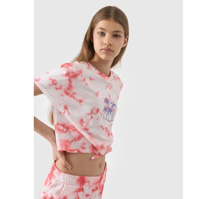 Dívčí tričko s potiskem 4F - multibarevné