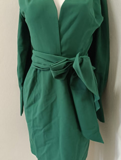Dámské šaty bez knoflíků K082-1 zelené - Makover