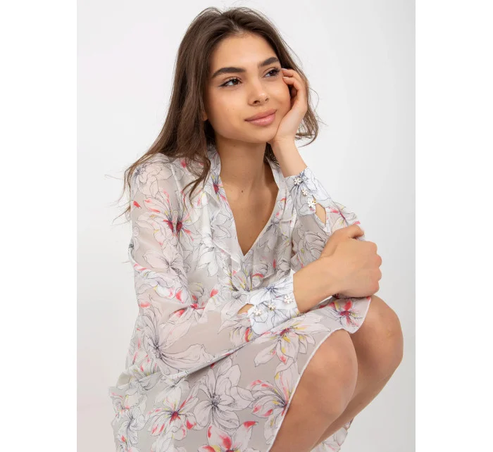 Dámské šaty NU SK 289.88P světle šedé - Nuance Dámské šaty NU SK 289.88P světle šedé - Nuance