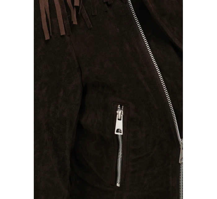 Dámská semišová bunda s třásněmi FashionStreet TY5573