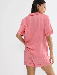 Amourette Jacquard Boyfriend Shirt - RED - TRIUMPH RED - TRIUMPH