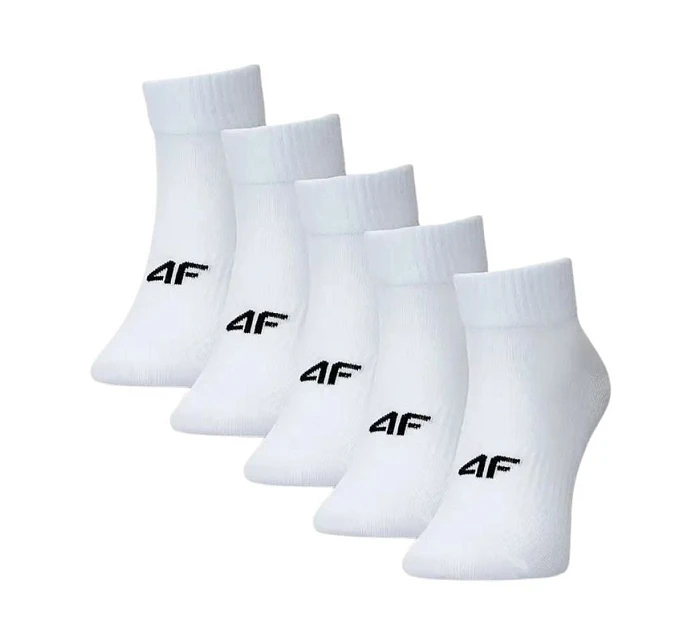Pánské ponožky 4F M480 5 pack white 4FWMM00USOCM480 10S Pánské ponožky 4F M480 5 pack white 4FWMM00USOCM480 10S