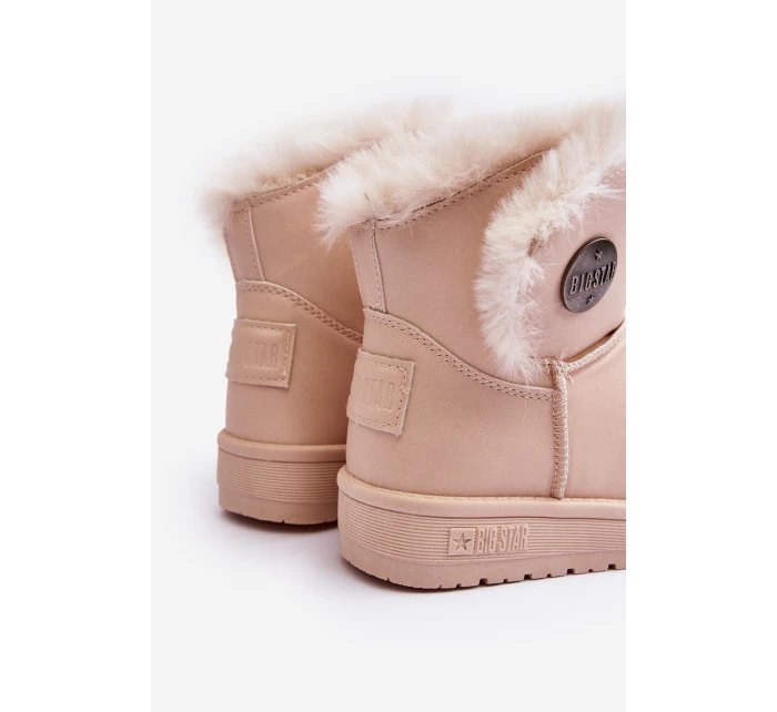 Dětské zimní boty s kožešinou Bežové Big Star model 21637213 - Big Star Shoes
