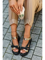 Dámské Sandály S Mašlí D&A model 21660371 Zlaté - S.Barski