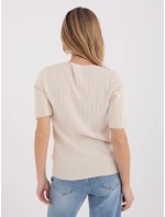 Sweter PM SW B model 21821370 jasny beżowy - FPrice Sweter PM SW B model 21821370 jasny beżowy - FPrice