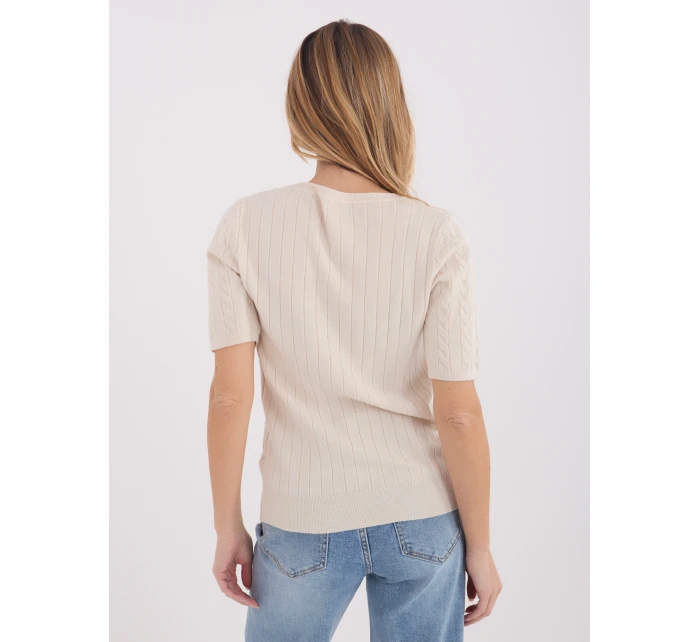 Sweter PM SW B model 21821370 jasny beżowy - FPrice Sweter PM SW B model 21821370 jasny beżowy - FPrice