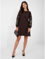 Šaty RV SK 8979.94P tmavě hnědé