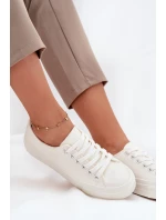 Dámské zateplené nízké tenisky Big Star – bílé Dámské zateplené nízké tenisky Big Star – bílé