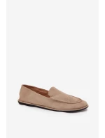 Dámské mokasíny z eko semiše Miryelle – béžové