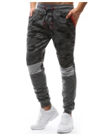 Pánské kamuflážní antracitové tepláky FashionStreet UX3628