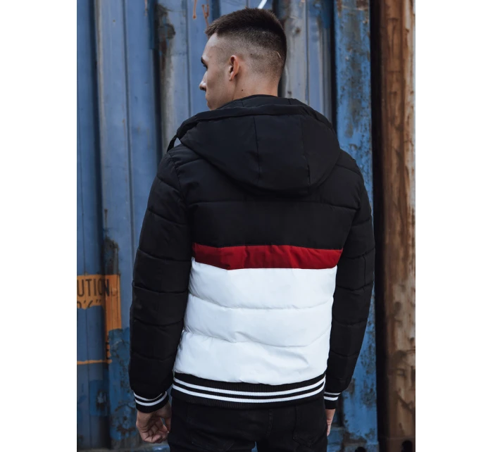 Pánská prošívaná zimní bunda s kapucí černá Dstreet TX4869