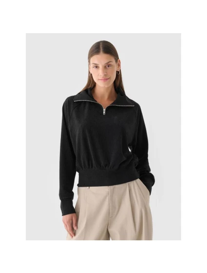 Dámská velurová mikina 4F 4FRAW24TSWSF2054-20S bez kapuce Dámská velurová mikina 4F 4FRAW24TSWSF2054-20S bez kapuce