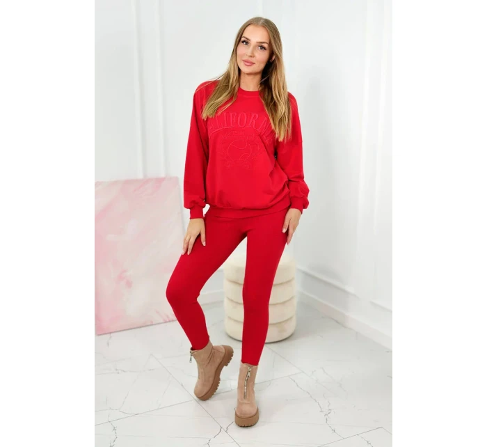 Bavlněná souprava California červený