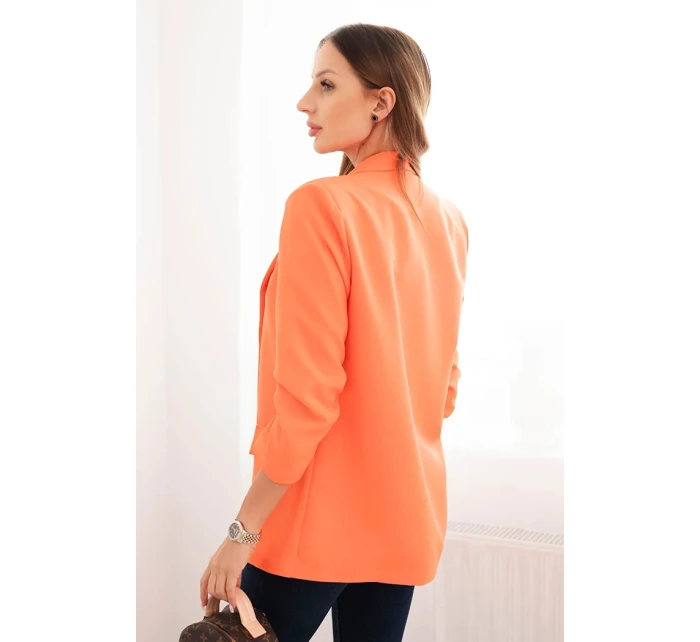 Dámská sako bez zapínání s podšívkou S/M oranžová