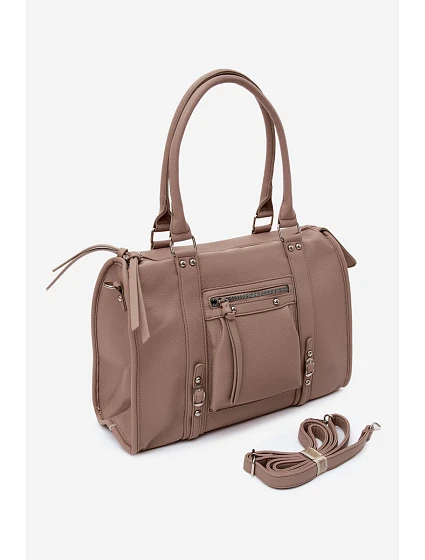 Velká taška z imitace kůže Taupe model 22220879 - Flora&Co