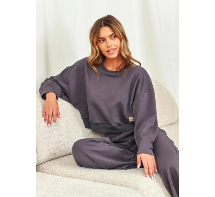 Dámská tepláková souprava Tmavě šedá Doctor model 21866307 - DOCTOR NAP Dámská tepláková souprava Tmavě šedá Doctor model 21866307 - DOCTOR NAP