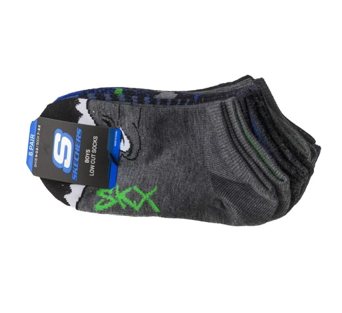 Skechers Boys 6pk Low Cut Dinos S111627-AST Multicolour 31-34 Skechers Boys 6pk Low Cut Dinos S111627-AST Multicolour 31-34