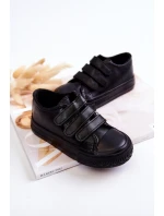 Dětské Kůže tenisky se suchým zipem Černe Foster Dětské Kůže tenisky se suchým zipem Černe Foster