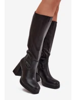 Dámské  Kolena Na Zip  Černé model 21704921 - Boto