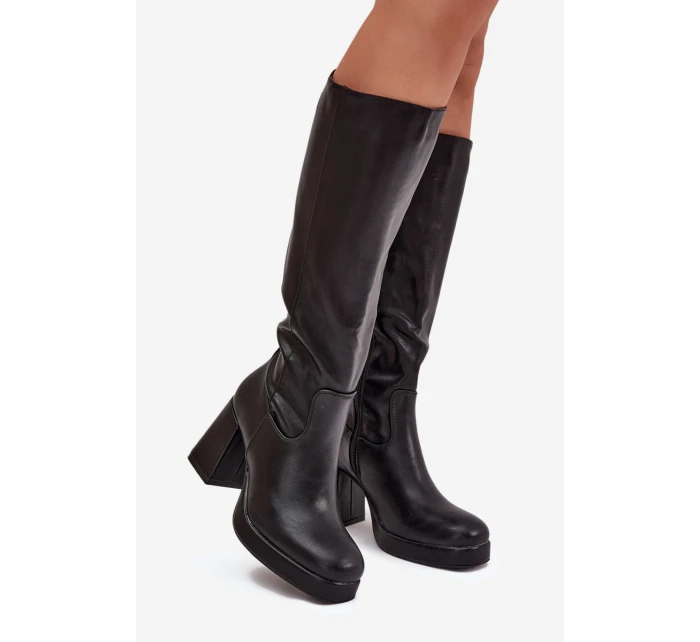 Dámské  Kolena Na Zip  Černé model 21704921 - Boto