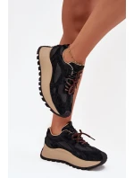 Kožené Sneakersy Na Platformě Dámské Big Star model 21705730 HIPOLY SYSTEM Černé - Big Star Shoes Kožené Sneakersy Na Platformě Dámské Big Star model 21705730 HIPOLY SYSTEM Černé - Big Star Shoes