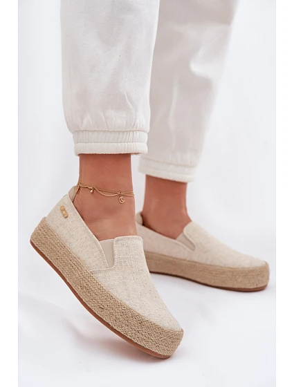 Dámské espadrilky na platformě Big Star model 22042779 Béžové - Big Star Shoes