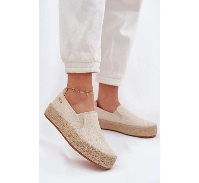 Dámské espadrilky na platformě Big Star model 22042779 Béžové - Big Star Shoes