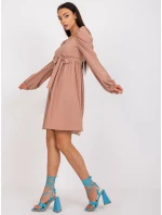 Dámské šaty-LK-SK-508834.37X-béžová Dámské šaty-LK-SK-508834.37X-béžová