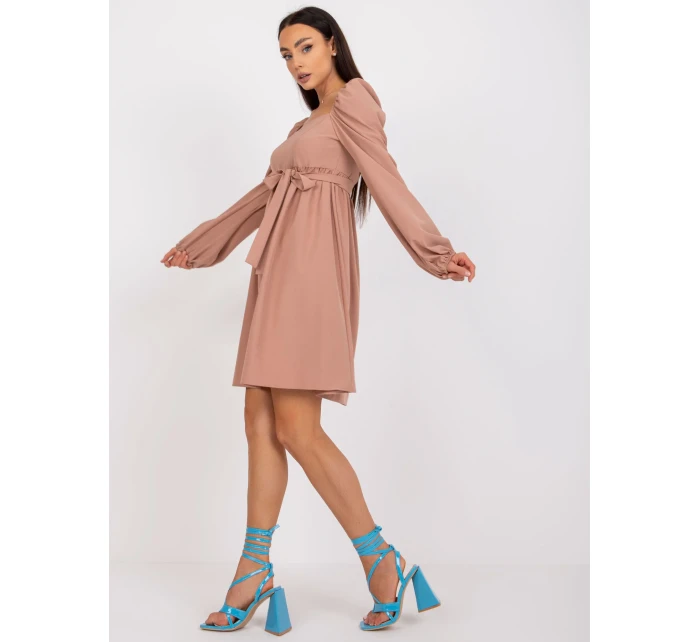 Dámské šaty-LK-SK-508834.37X-béžová Dámské šaty-LK-SK-508834.37X-béžová