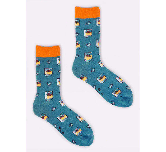Yoclub Bavlněné ponožky Vzory Barvy SKA-0054F-H600 Modrá