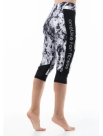 Dámské krátké černobílé sportovní legíny A6103 - Litex