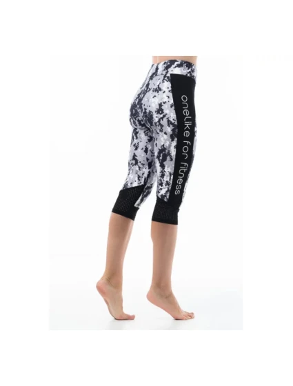 Dámské krátké černobílé sportovní legíny A6103 - Litex Dámské krátké černobílé sportovní legíny A6103 - Litex
