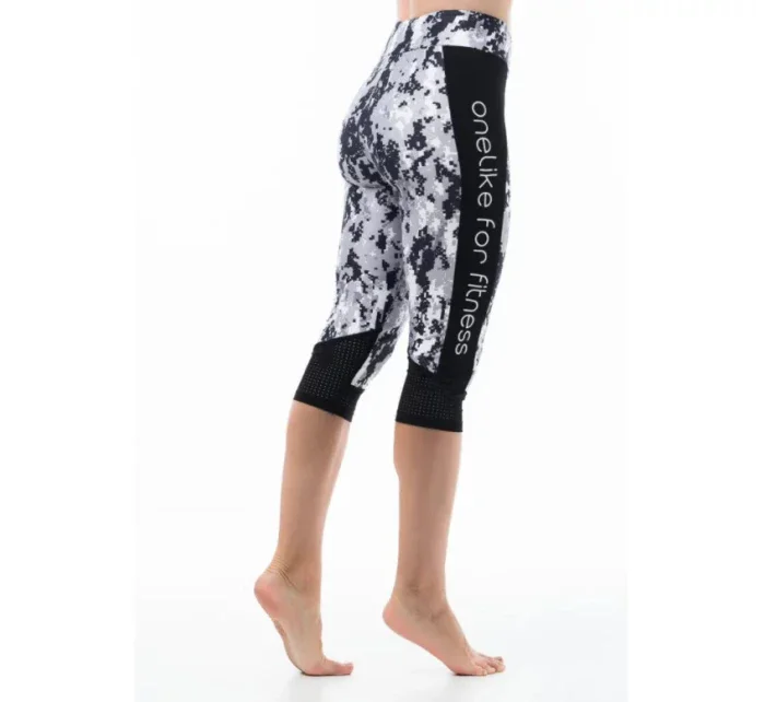 Dámské krátké černobílé sportovní legíny A6103 - Litex Dámské krátké černobílé sportovní legíny A6103 - Litex
