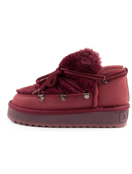 dámské sněhule zimní módní model 21420780 zateplené bordó dámské - D.Franklin