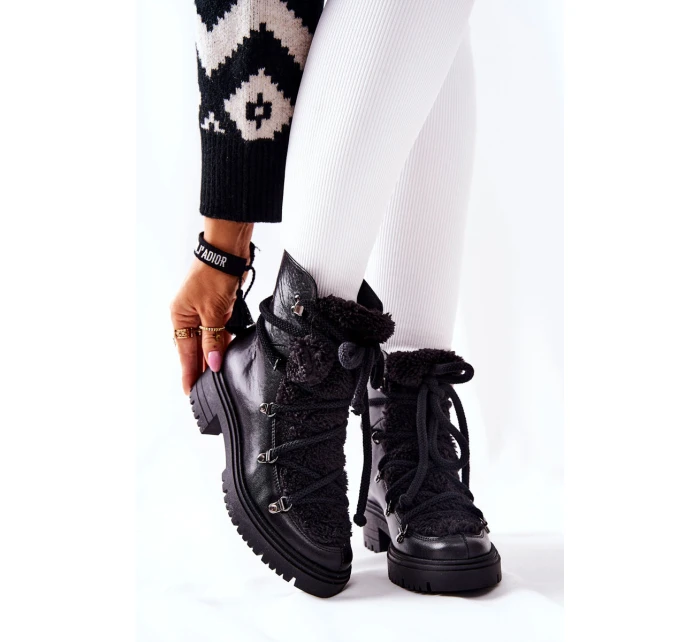 Kožené boty Trapper Lewski Světle černé model 21569643 - Boto