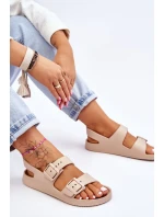 Dámské lehké sandály Big Star LL274746 Béžové Dámské lehké sandály Big Star LL274746 Béžové