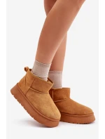 Nízké dámské sněhule na platformě s teplou podšívkou Camel Saldren Nízké dámské sněhule na platformě s teplou podšívkou Camel Saldren