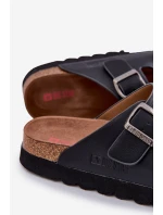 Lehké Pánské Pantofle S Přezkami Eko Kůže Big Star model 21683885 Černé - Big Star Shoes Lehké Pánské Pantofle S Přezkami Eko Kůže Big Star model 21683885 Černé - Big Star Shoes