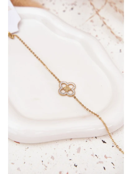 Dámský náramek ze chirurgické oceli Zlatý Dámský náramek ze chirurgické oceli Zlatý