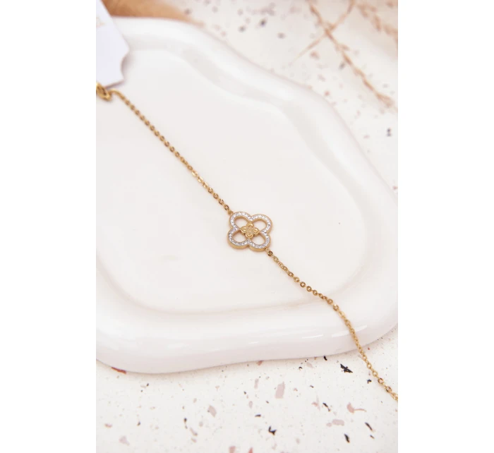 Dámský náramek ze chirurgické oceli Zlatý Dámský náramek ze chirurgické oceli Zlatý