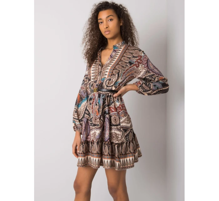 Šaty DHJ SK 15053.61 černá a béžová