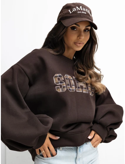 Bluza RV BL model 21777655 ciemny brązowy - FPrice Bluza RV BL model 21777655 ciemny brązowy - FPrice