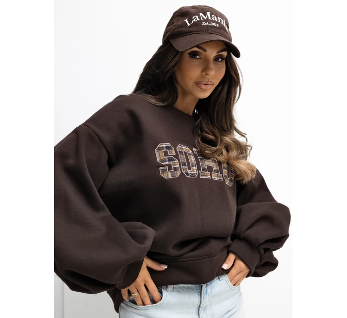 Bluza RV BL model 21777655 ciemny brązowy - FPrice Bluza RV BL model 21777655 ciemny brązowy - FPrice